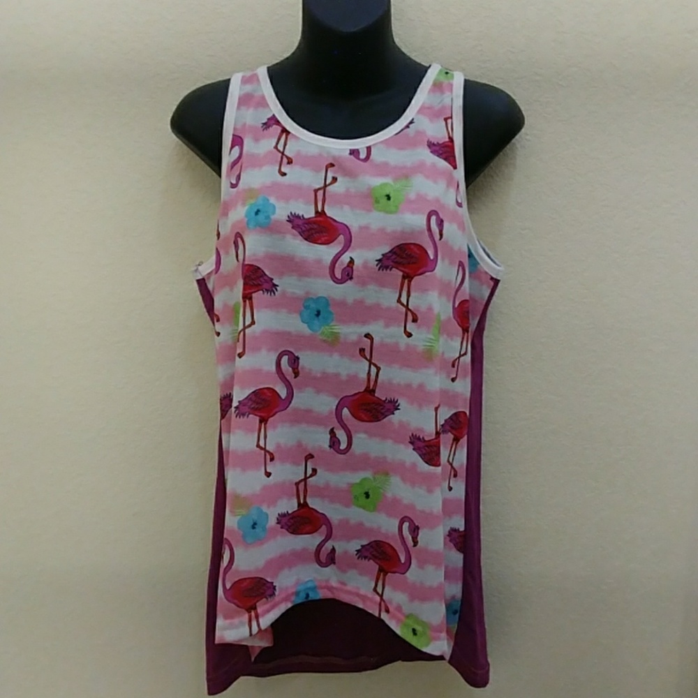 Pink Flamingo Hi Low Tank Top